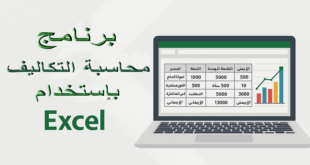 برنامج محاسبة التكاليف باستخدام Excel