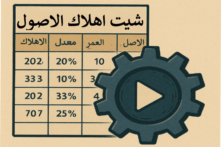 مكتبه المحاسب العربي | شيت اهلاك الاصول الثابتة بالاكسيل