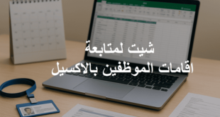 شيت لمتابعة اقامات الموظفين بالاكسيل