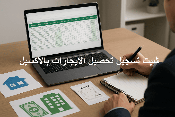 شيت تسجيل تحصيل الإيجارات بالاكسيل