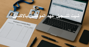 شيت لتسجيل عهد الموظفين بالاكسيل