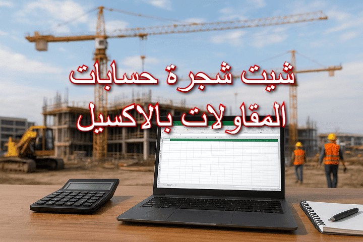 شيت شجرة حسابات المقاولات بالاكسيل