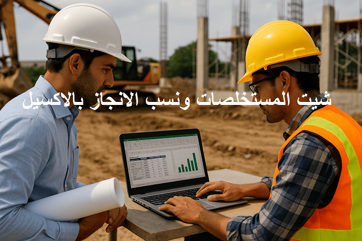 شيت المستخلصات ونسب الانجاز بالاكسيل