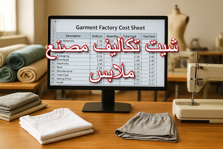 شيت تكاليف مصنع ملابس