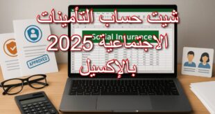 شيت حساب التأمينات الاجتماعية 2025 بالإكسيل