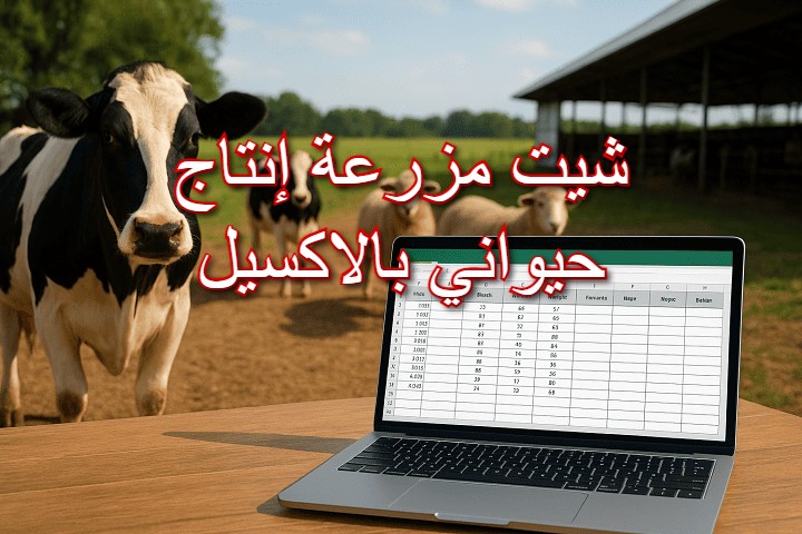 شيت مزرعة إنتاج حيواني بالاكسيل