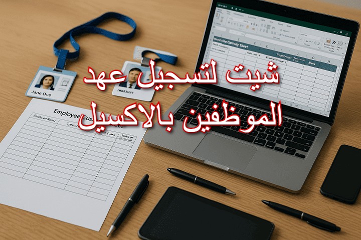 شيت لتسجيل عهد الموظفين بالاكسيل
