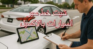 شيت خط سير السيارات بالاكسيل