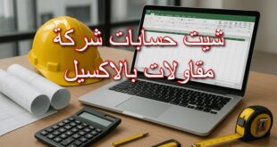 شيت حسابات شركة مقاولات بالاكسيل