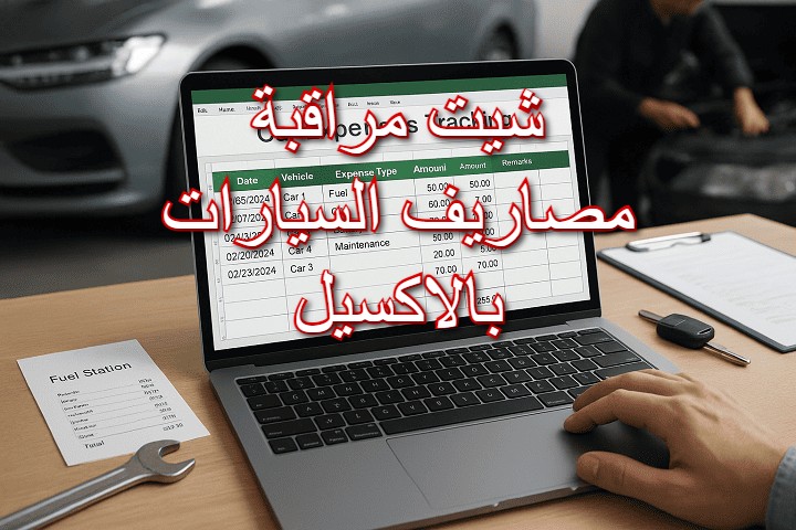 شيت مراقبة مصاريف السيارات بالاكسيل