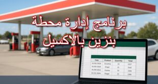 برنامج إدارة محطة بنزين بالاكسيل