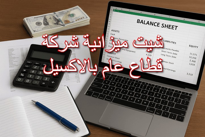 شيت ميزانية شركة قطاع عام بالاكسيل