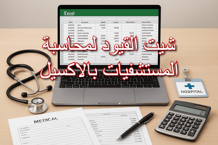 شيت القيود لمحاسبة المستشفيات بالاكسيل