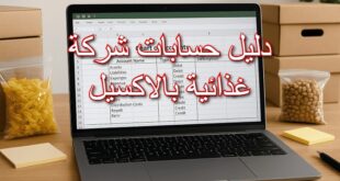 دليل حسابات شركة غذائية بالاكسيل