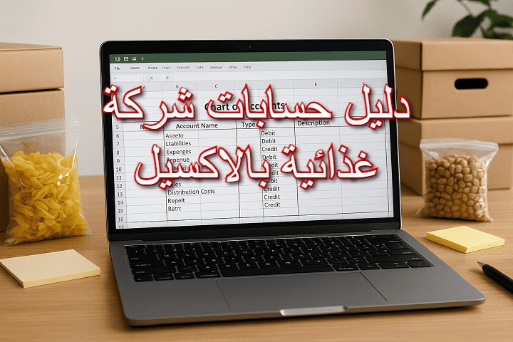 دليل حسابات شركة غذائية بالاكسيل
