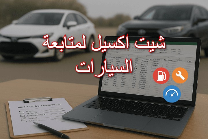 شيت اكسيل لمتابعة السيارات