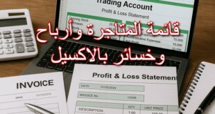 قائمة المتاجرة وأرباح وخسائر بالاكسيل